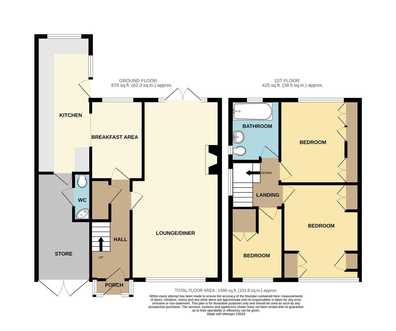 Floorplans For Beech Road, Tividale, Oldbury