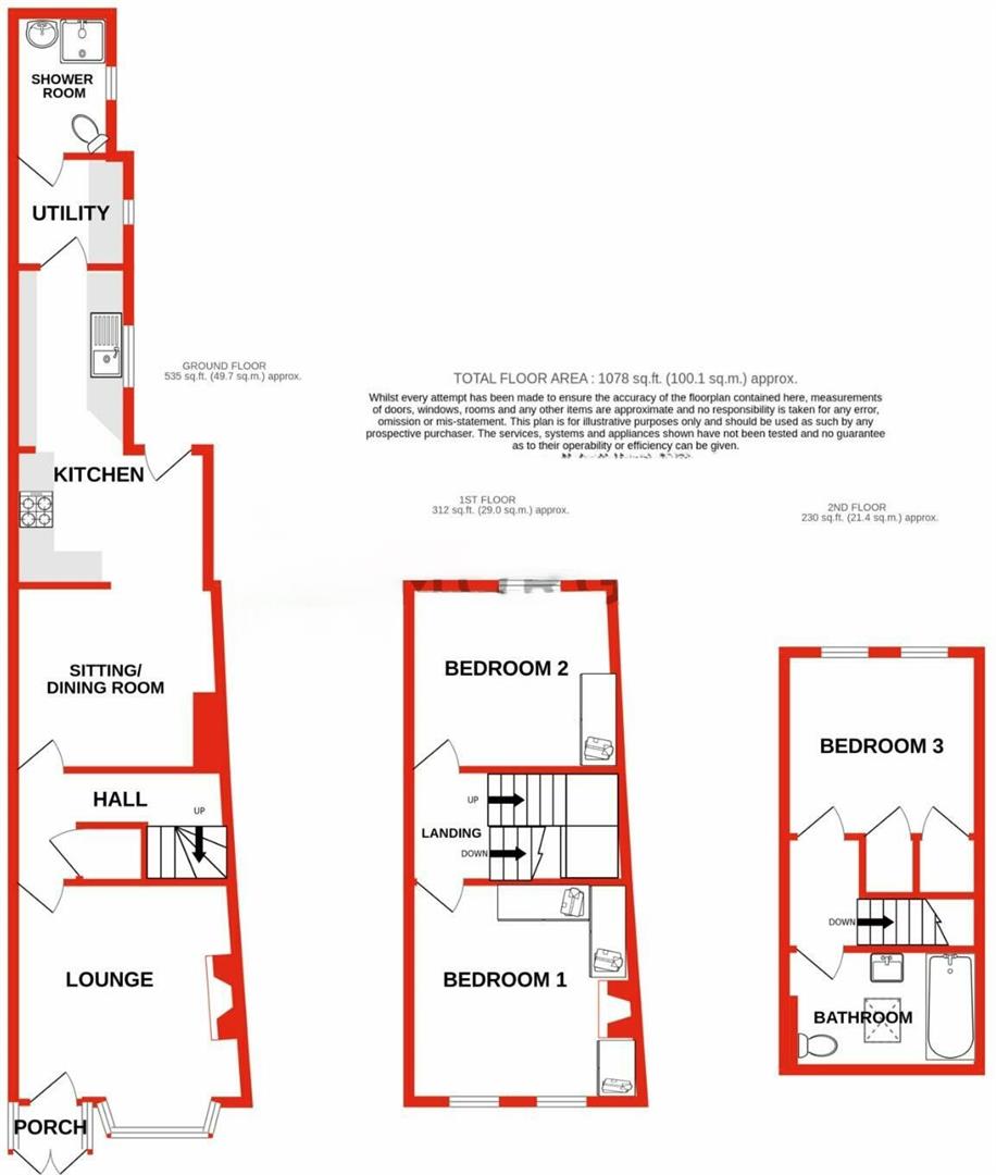 Floorplans For Station Road, Brierley Hill