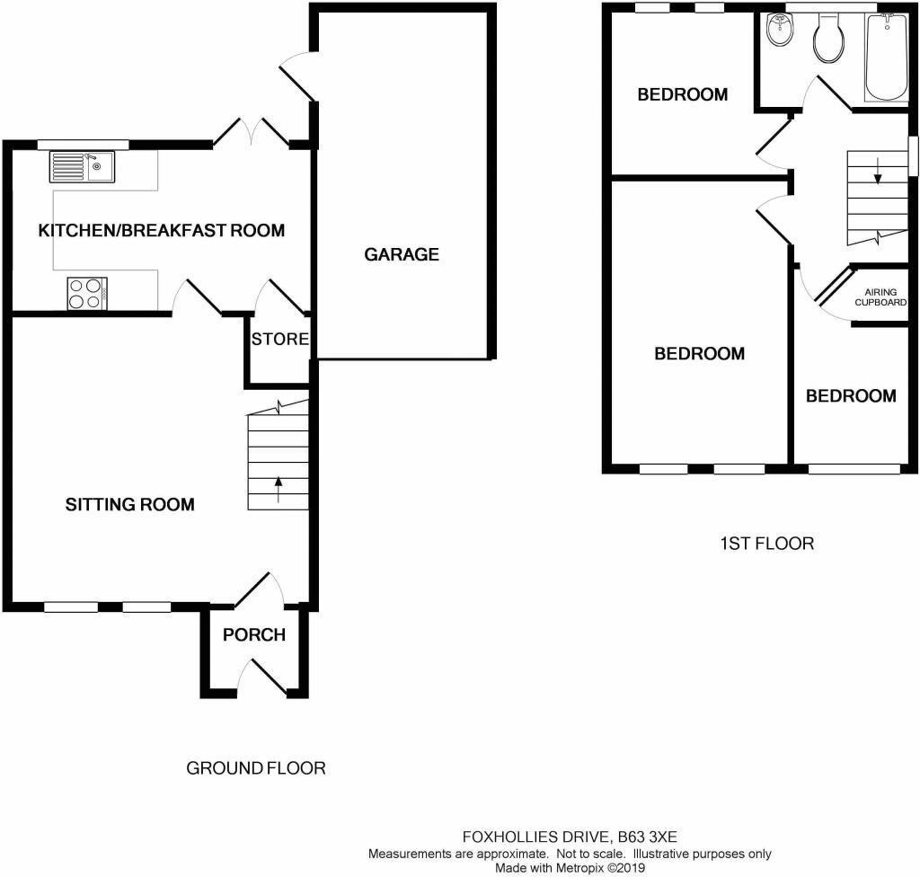 Floorplans For Foxhollies Drive, Halesowen